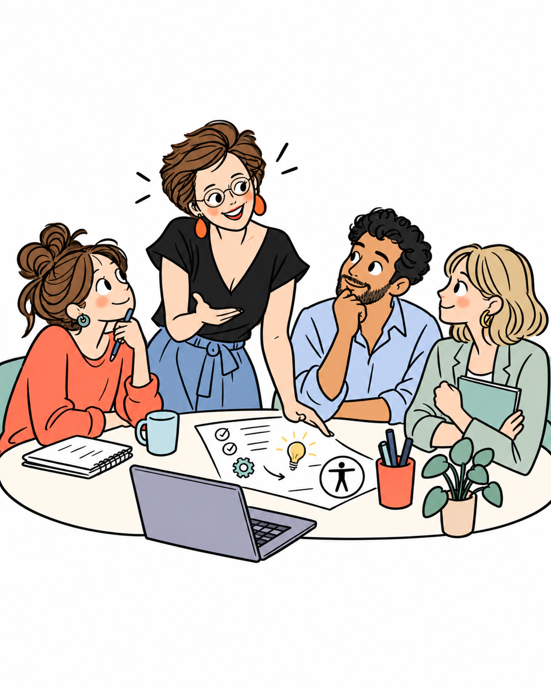 Illustration d’une réunion de recherche de solutions autour du maintien dans l’emploi